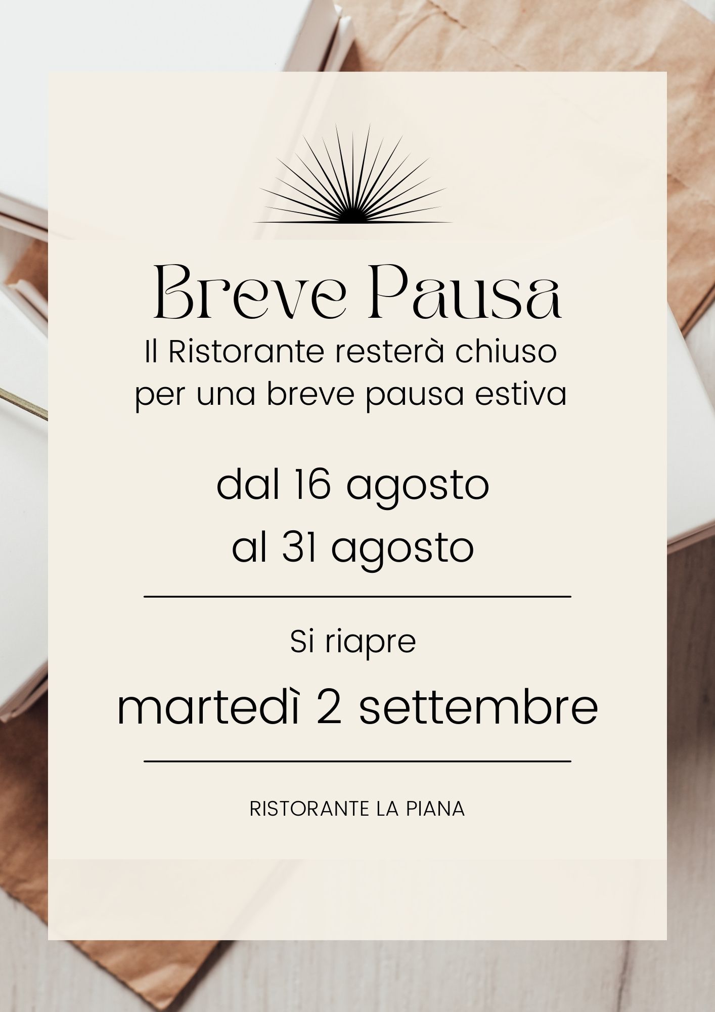 breve pausa estiva