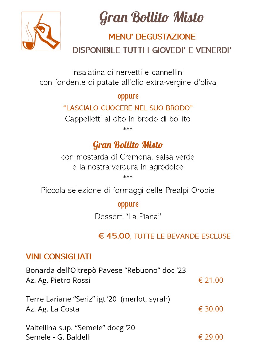 MENU DEGUSTAZIONE GRAN BOLLITO MISTO