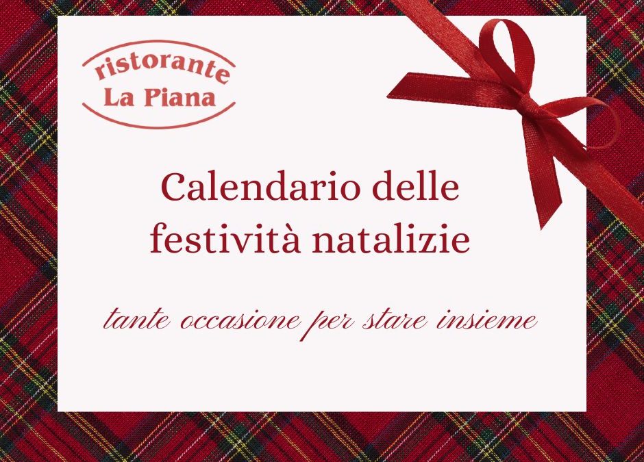 Calendario festività natalizie