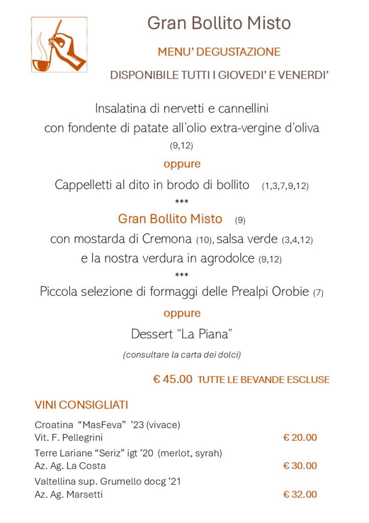 menu degustazione