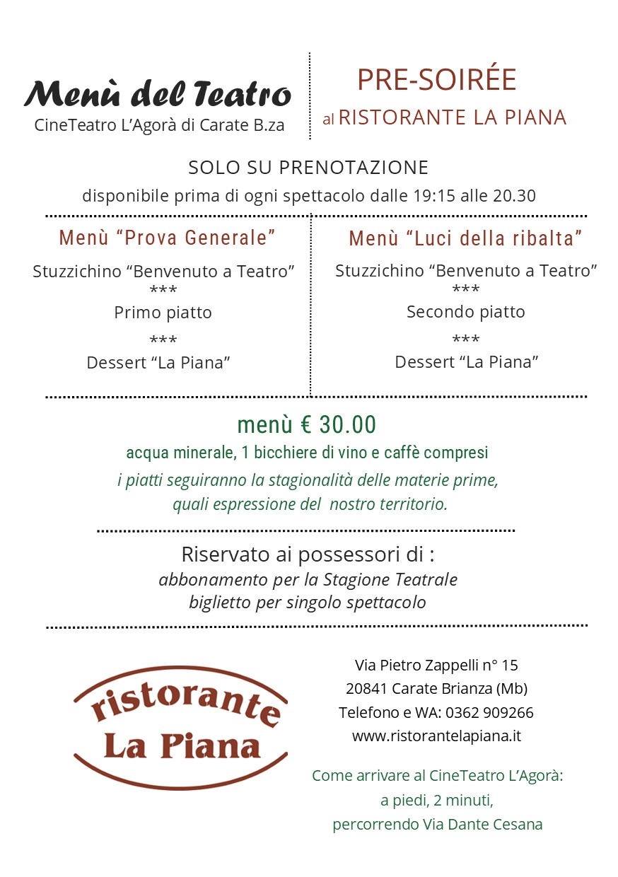 Menù del Teatro